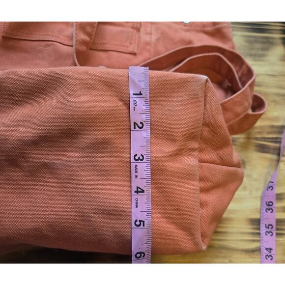 Baggu 100% Recycled Cotton Canvas Drawstring Backpack Orange Bag Casual Travel main image 10